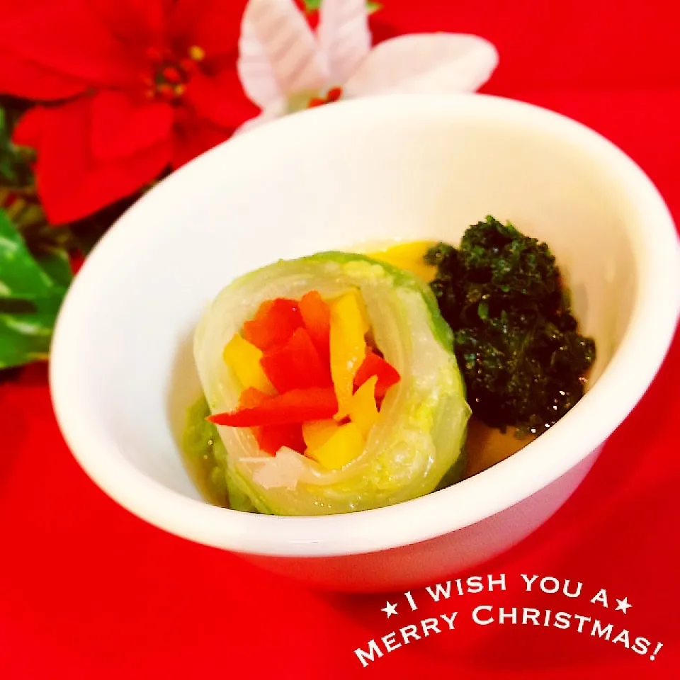 Snapdishの料理写真:✧Xmasおひたし(￣w￣)✧|n＊さん