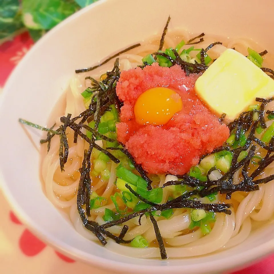 Snapdishの料理写真:お助け！✧温か明太バターうどん✧|n＊さん