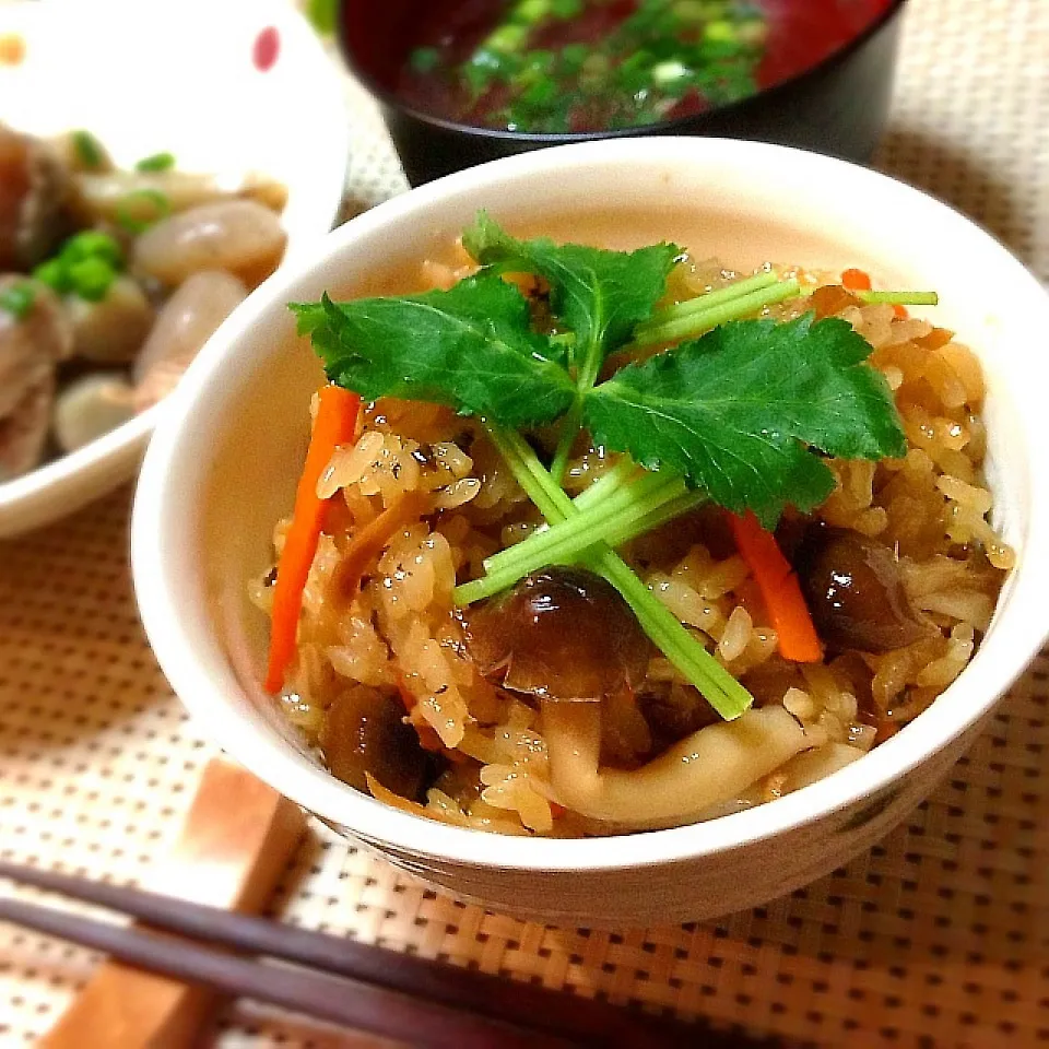 なにこれ旨い!!味付け要らず!!ふじっ子煮で炊き込み御飯|n＊さん