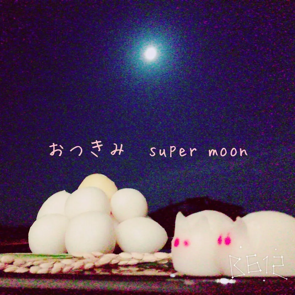 お月見だんご(*^▽^*)with super moon☆|maikomaikoさん