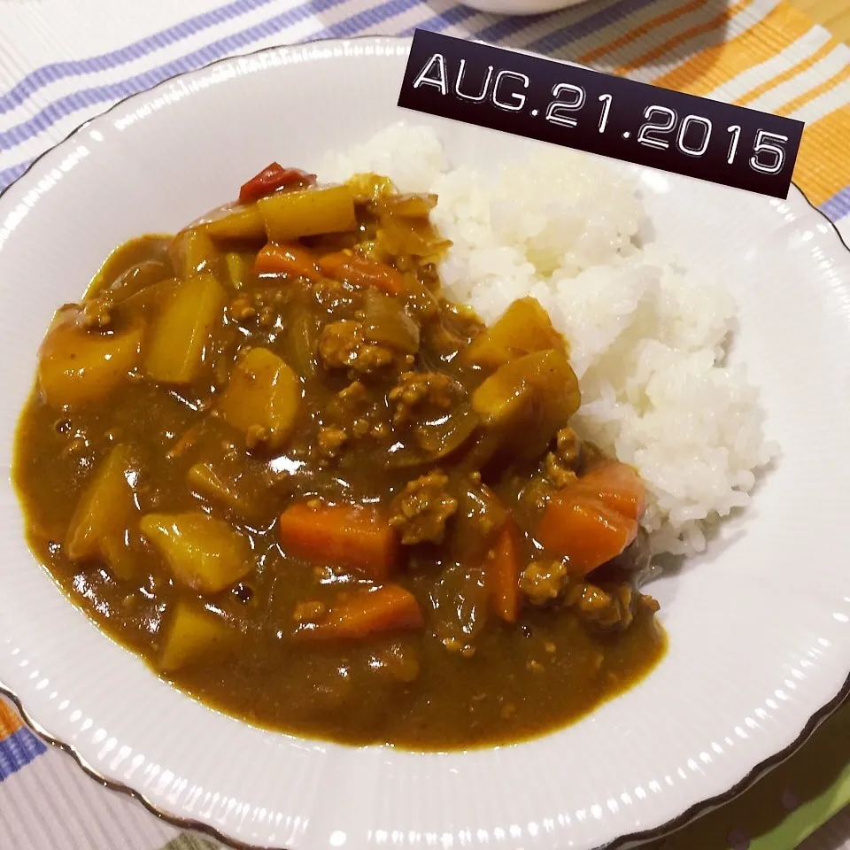 ひき肉カレー♡|naokkumabonyariさん