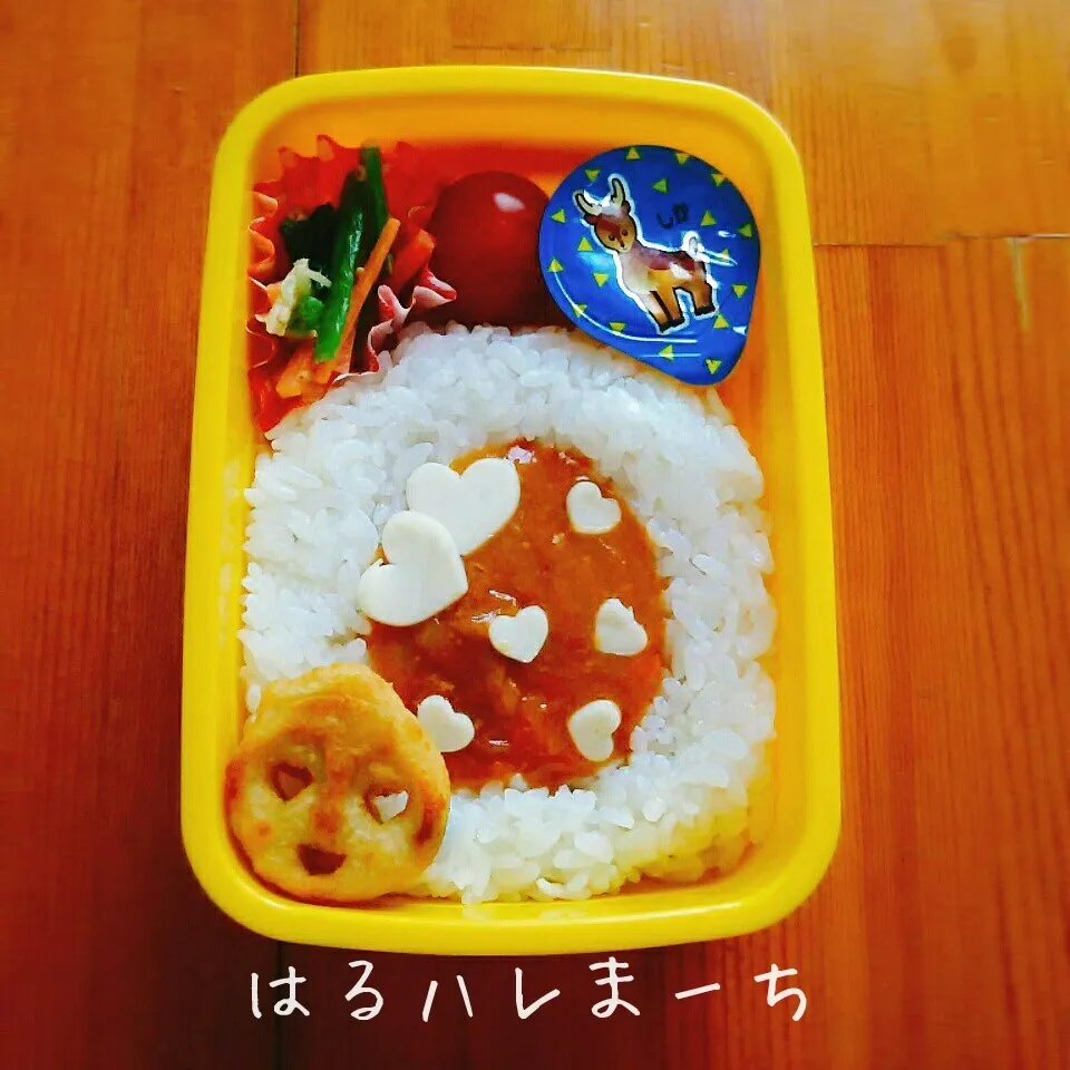 Snapdishの料理写真:年少さんお弁当☆138日目☆ハートいっぱいお弁当|桂華-kei-さん