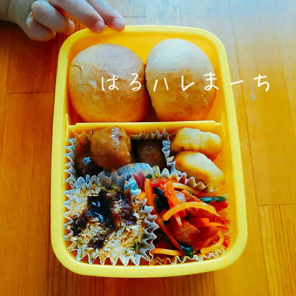 年少さんお弁当☆132日目☆チーズいっぱいパン|桂華-kei-さん