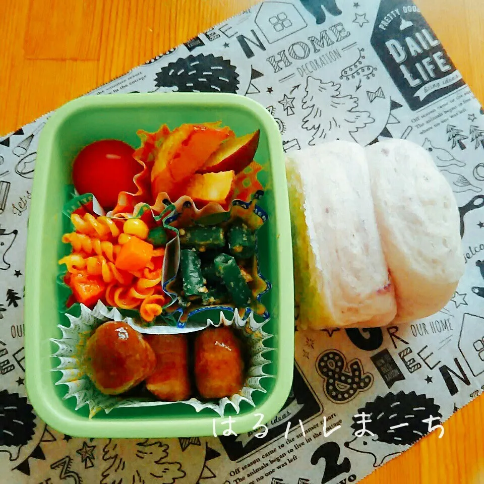 年少さんお弁当☆127日目☆ふわふわ紫いもパン|桂華-kei-さん