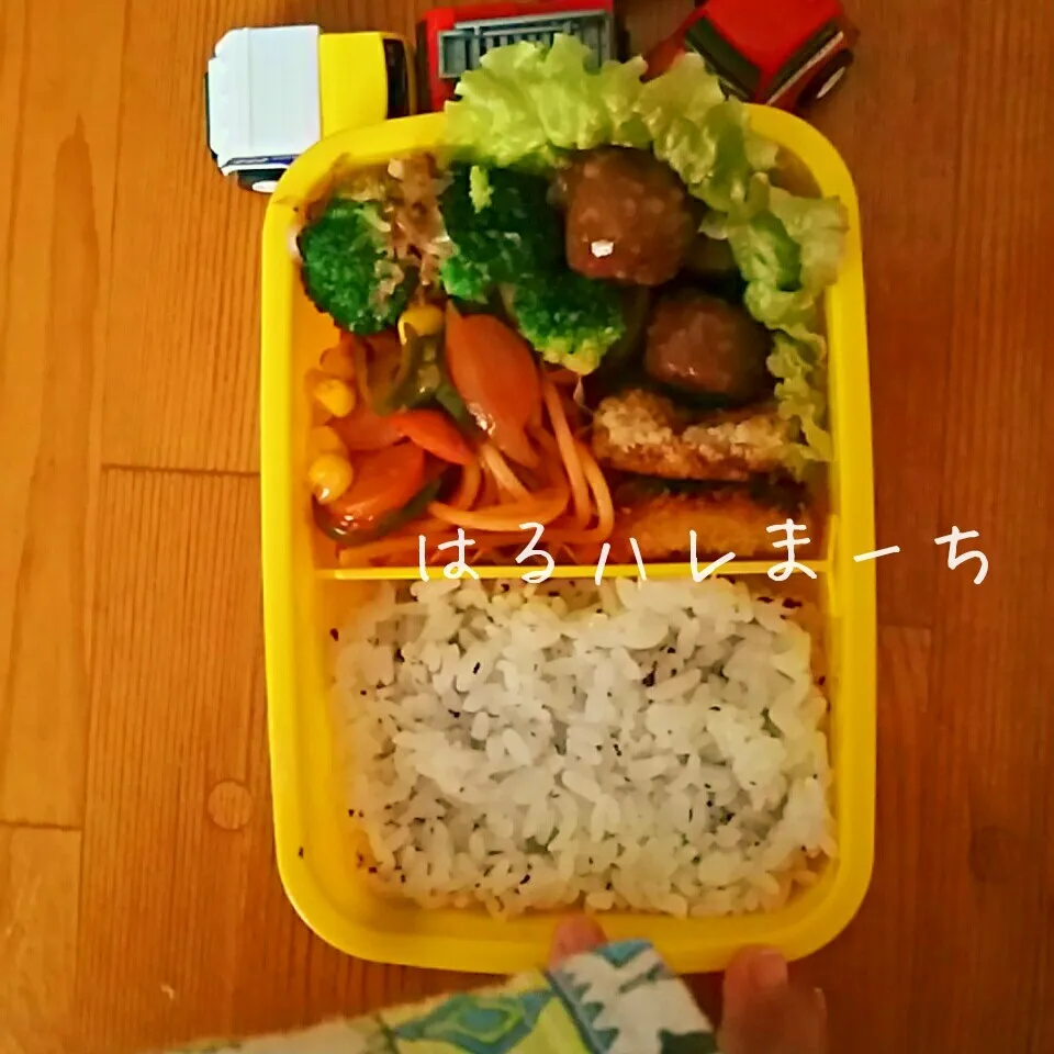 年少さんお弁当☆102日目☆魚がないからちくわでね😁|桂華-kei-さん