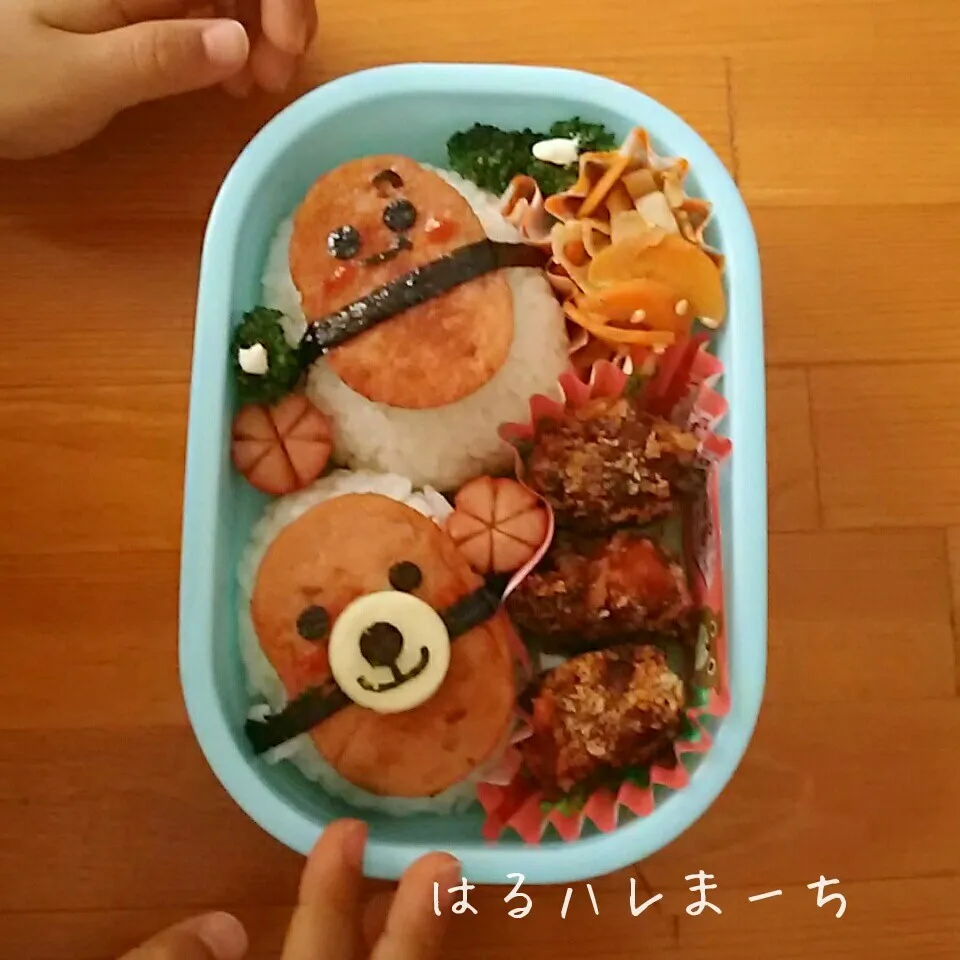 年少さんお弁当☆34日目☆お魚ハンバーグおにぎり|桂華-kei-さん