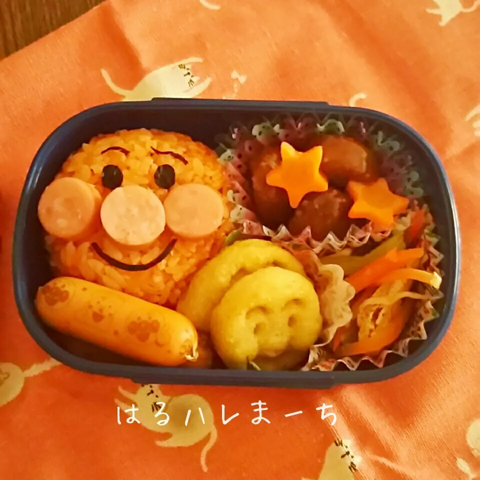 Snapdishの料理写真:年少さん初お弁当☆アンパンマンで元気100倍|桂華-kei-さん