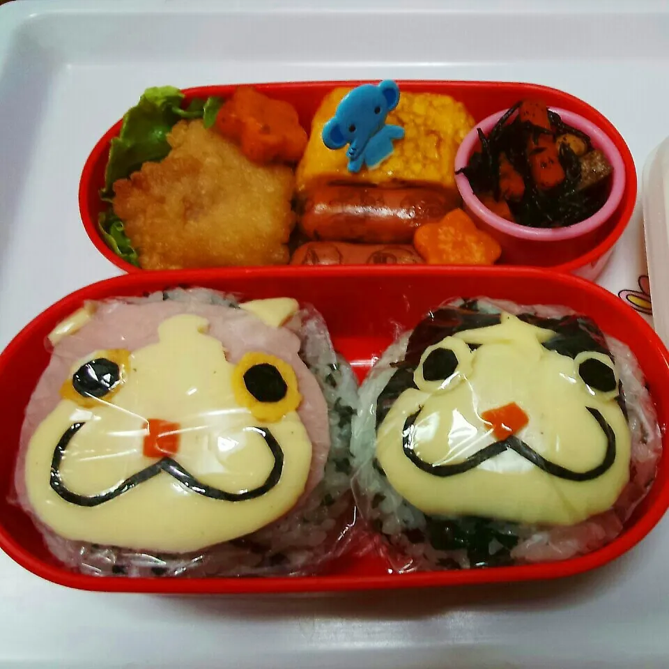 ジバニャンとフユニャン弁当|ことちゃんさん