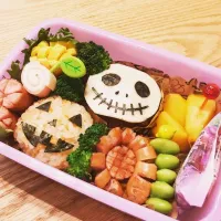 Snapdishの料理写真:2017保育園の歩き遠足 ハロウィン弁当|りえぽんさん