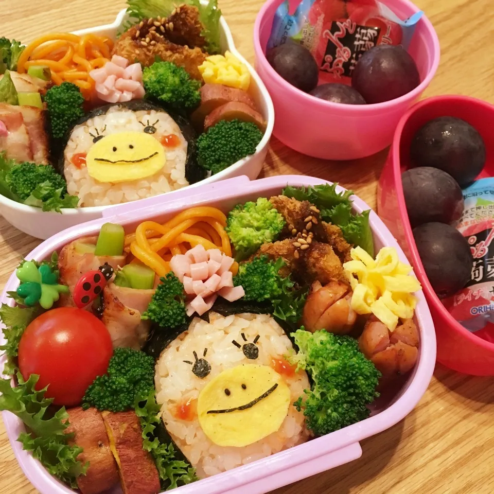 Snapdishの料理写真:♡ももかっぱちゃんの徒歩遠足弁当♡|りえぽんさん