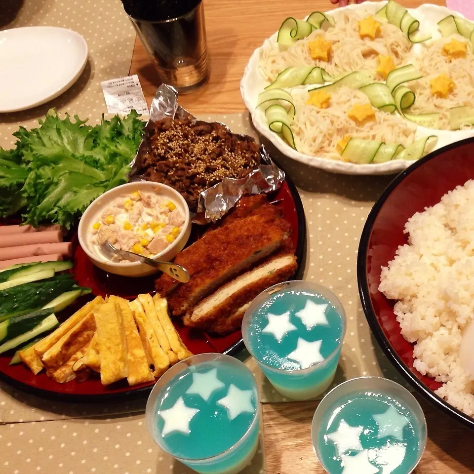 Snapdishの料理写真:2015 七夕ご飯♫|りえぽんさん