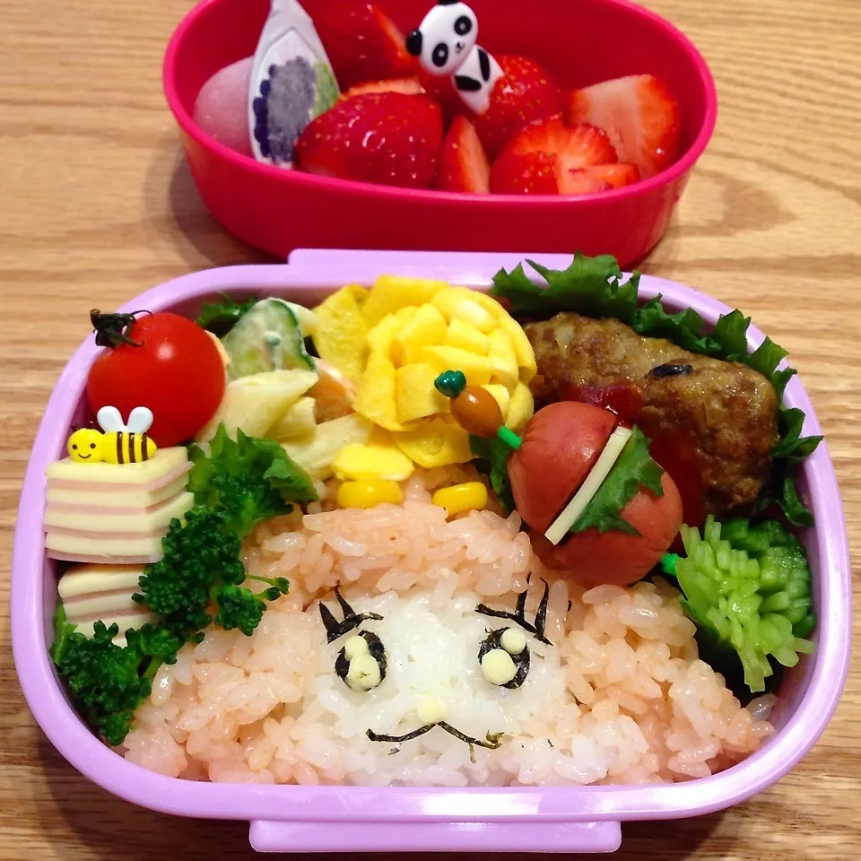 プリンセスプリキュアの妖精パフ弁当♡|りえぽんさん