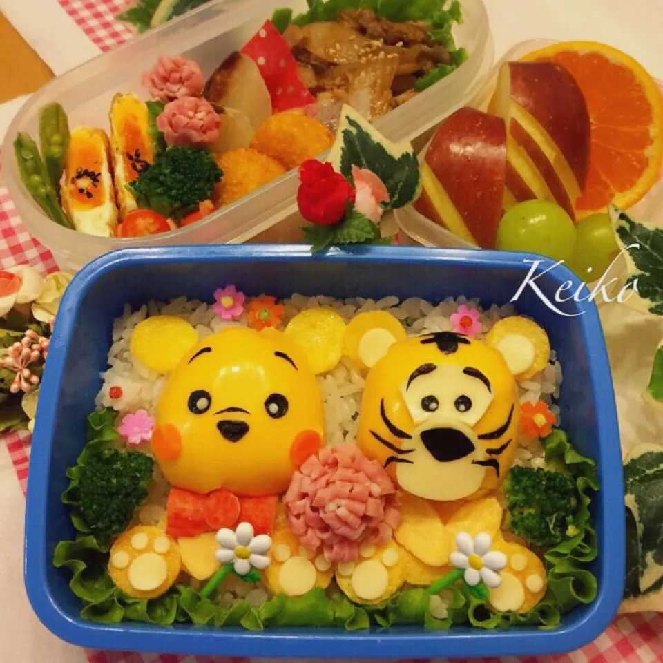 プーさん&ティガーのチーズオムライス弁当☆|恵子❤️さん