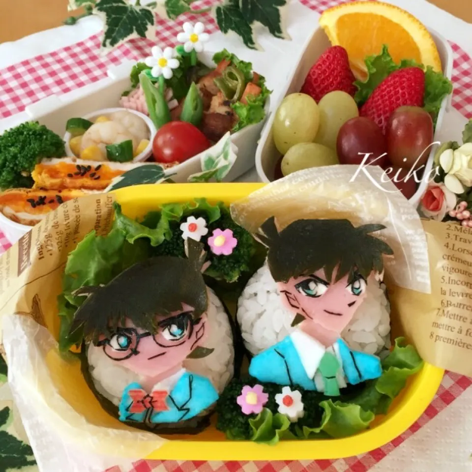 コナン&新一の遠足弁当 .。.:*☆|恵子❤️さん