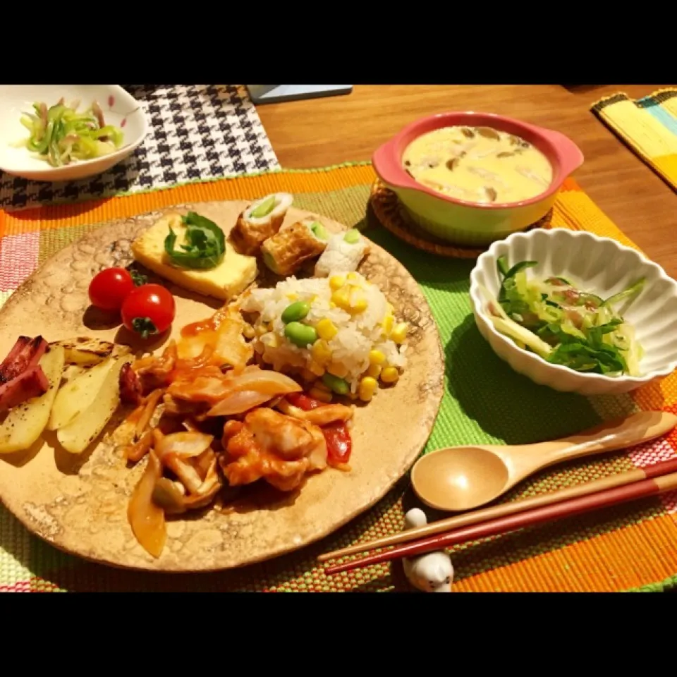 レンジでチキンのトマト煮|ponyo-kokeshiさん