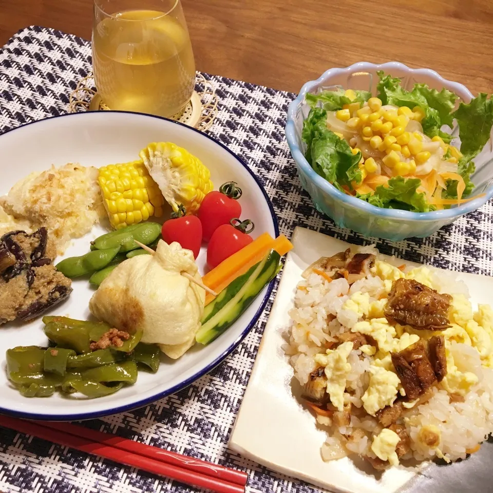 あなごちらし寿司&ごちゃまぜおかず|ponyo-kokeshiさん