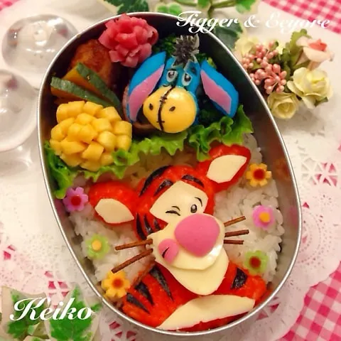 ティガー&イーヨの腹ペコ弁当♡|恵子❤️さん