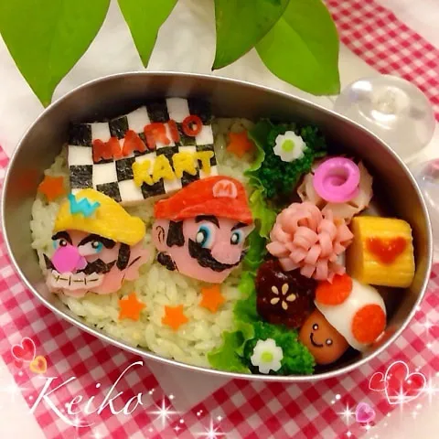 マリオカート☆マリオvsワリオ弁当|恵子❤️さん