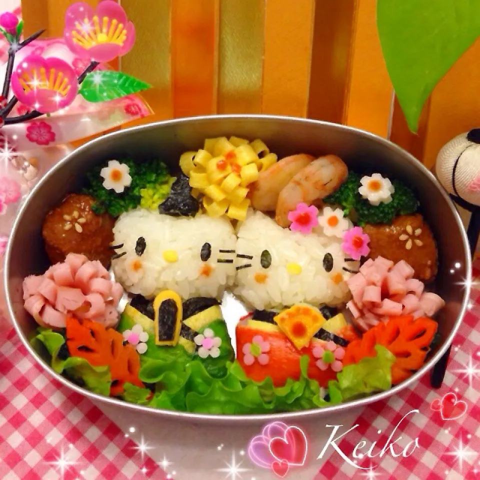 キティちゃん雛祭り弁当♡|恵子❤️さん