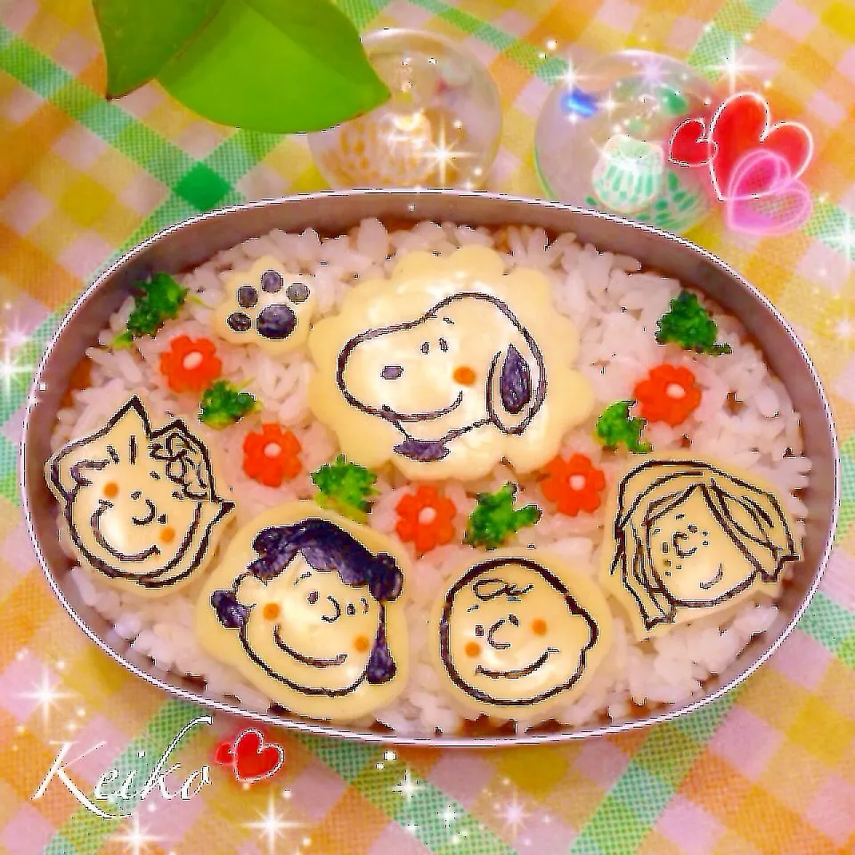 スヌーピー海苔切りチーズカレー弁当☆|恵子❤️さん