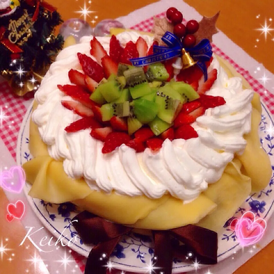 Xmasクレープケーキ♡|恵子❤️さん