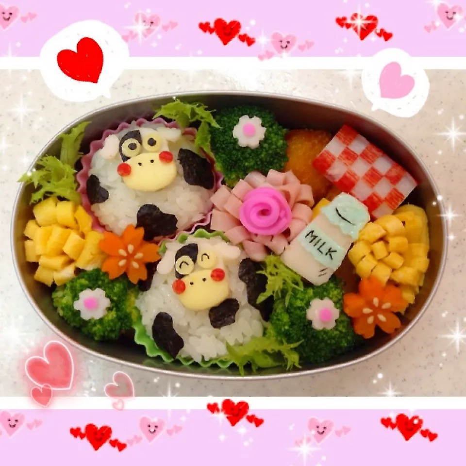 Snapdishの料理写真:モ〜モ〜弁当♬|恵子❤️さん