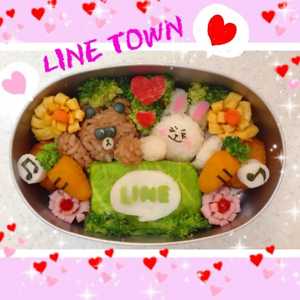 Snapdishの料理写真:LINEキャラ弁①♡ブラウン&コニー♡|恵子❤️さん