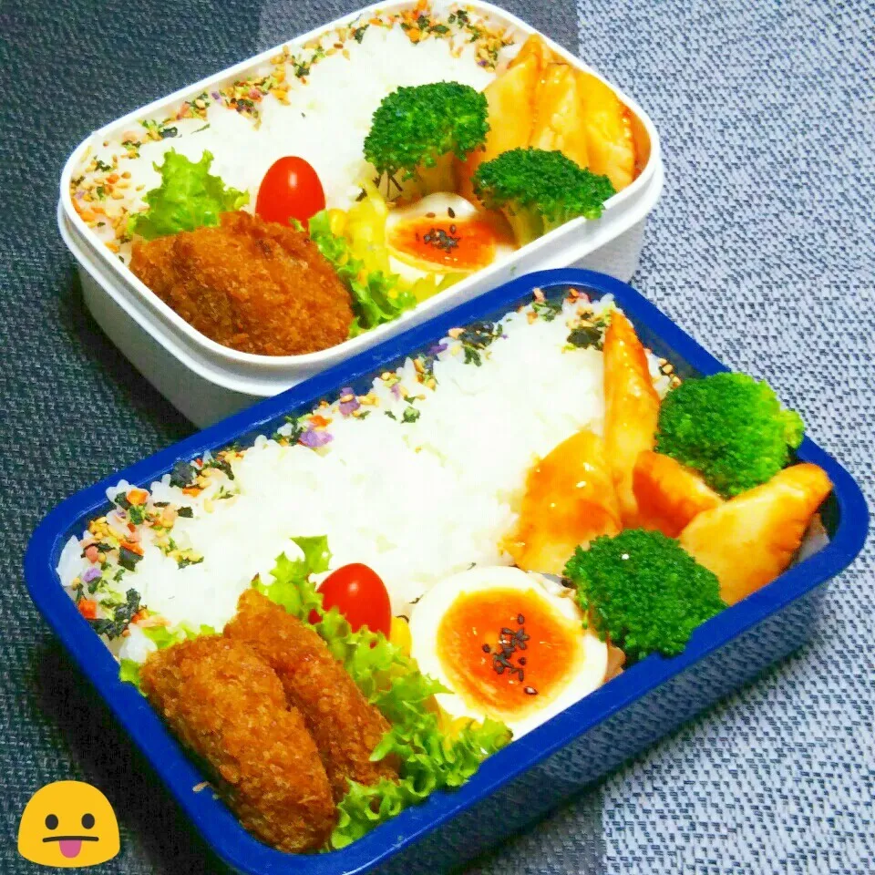 息子のお弁当(リク、イカチリ😐)|かあたん(元ポップン)さん