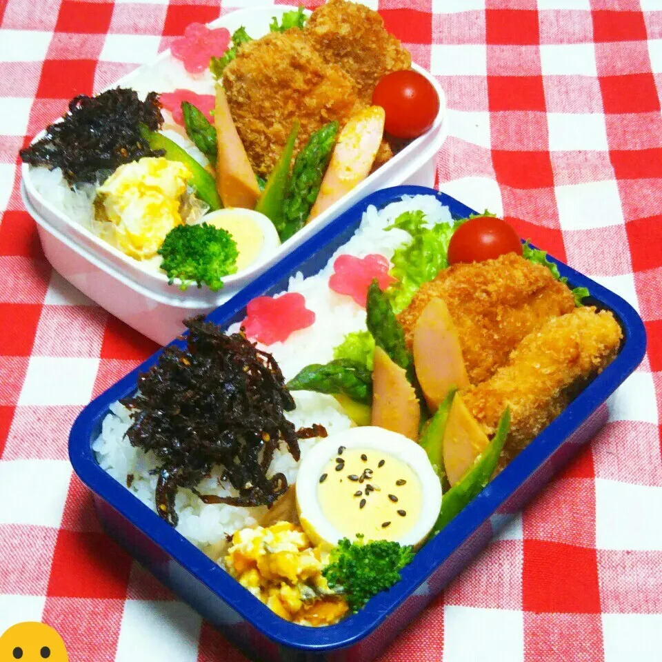 息子のお弁当(リク、ヒレカツ😛)|かあたん(元ポップン)さん