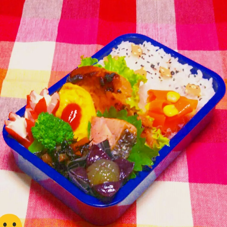 Snapdishの料理写真:息子のお弁当(リク～鶏肉の味噌漬け😛)|かあたん(元ポップン)さん