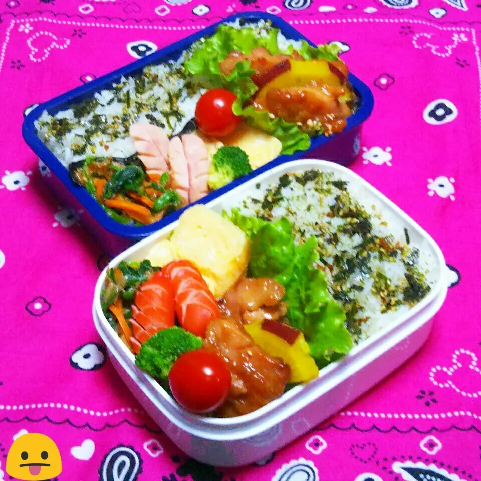 息子のお弁当(リク、またまた揚げ物要らないよ😦)|かあたん(元ポップン)さん