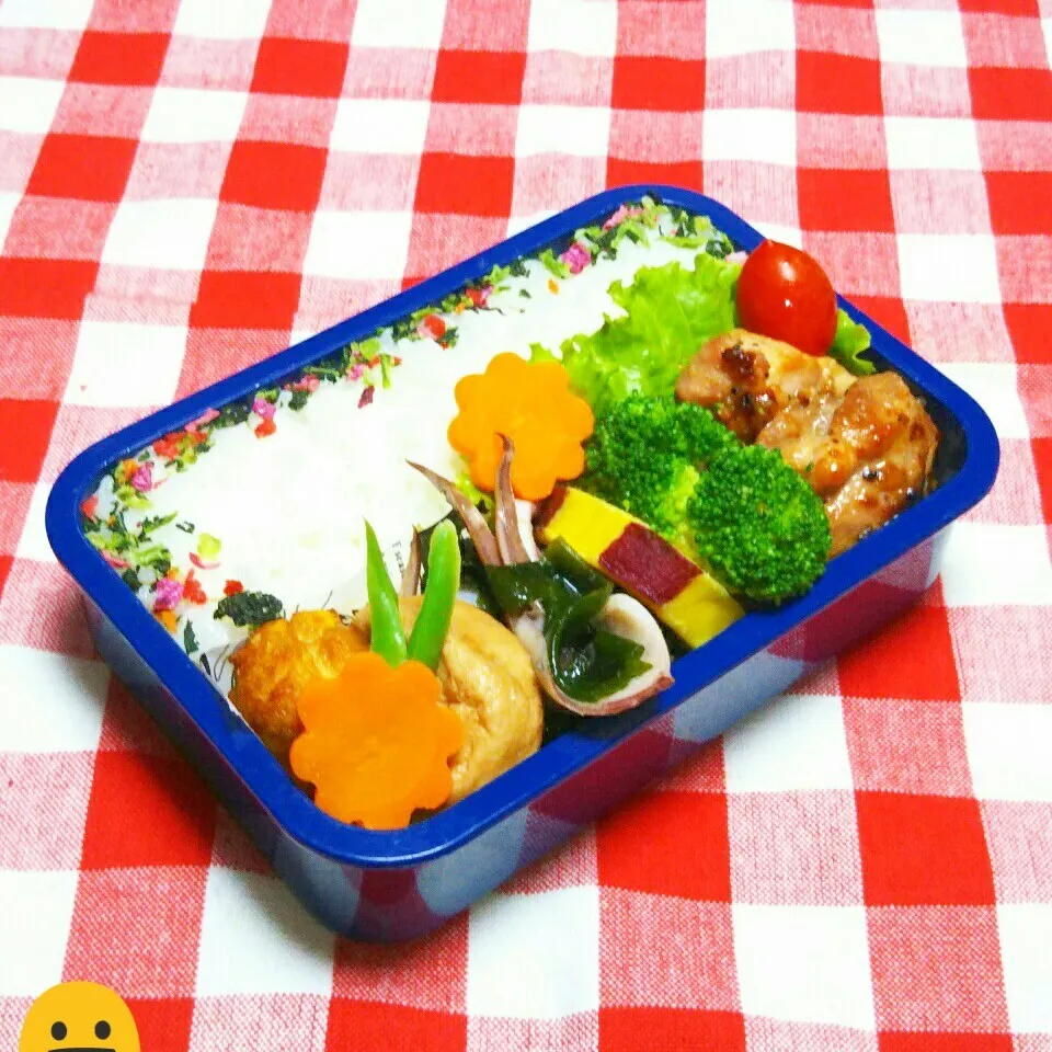 息子のお弁当(リク、揚げ物無しで😦)|かあたん(元ポップン)さん