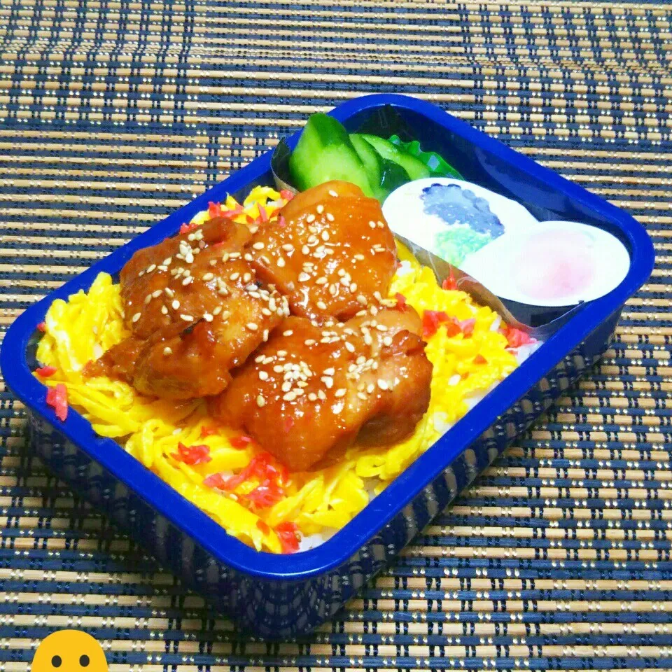 息子のお弁当(リク無し～ピリ辛焼鳥丼😛)|かあたん(元ポップン)さん