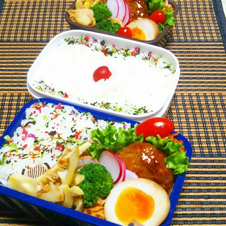 息子のお弁当(リク無し、強制～筍のおかか煮😀)|かあたん(元ポップン)さん