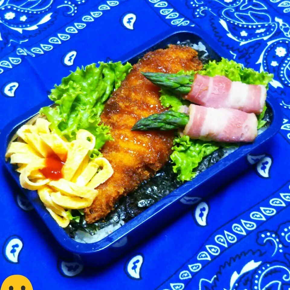 息子のお弁当(リク無simple is bestのり弁😀)|かあたん(元ポップン)さん