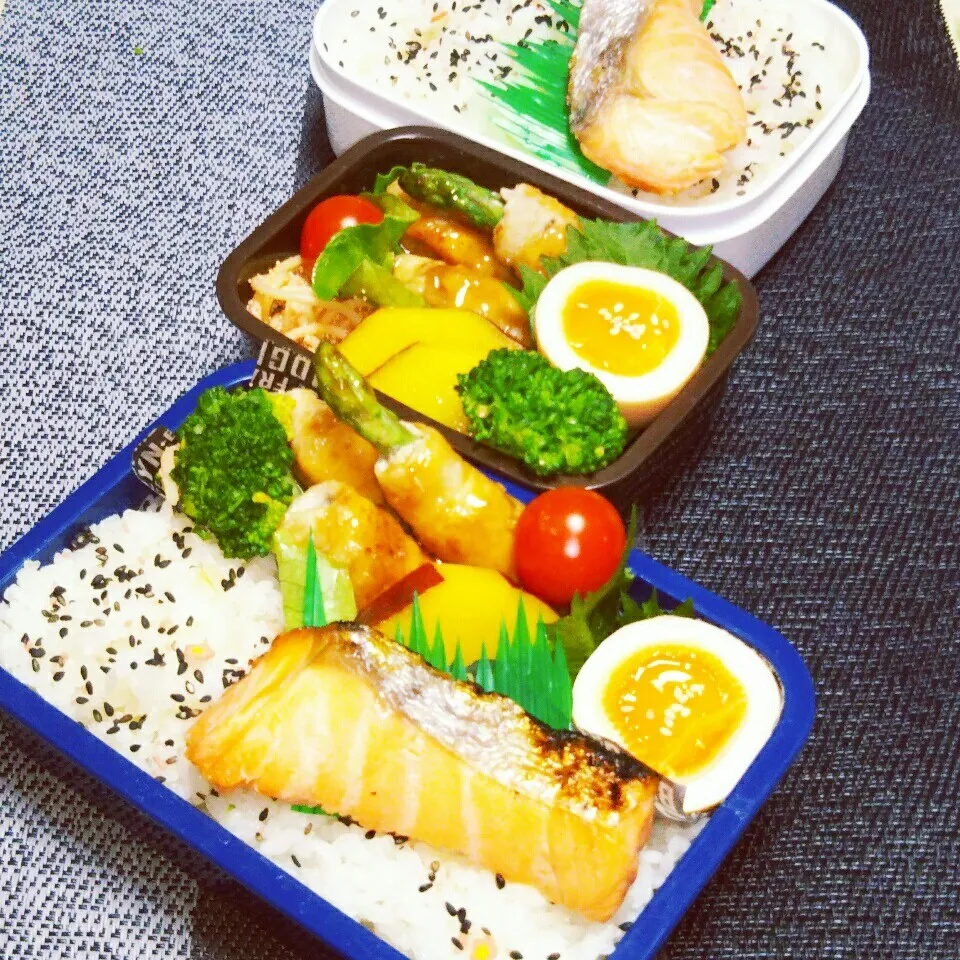 息子のお弁当(リク甘塩鮭😋)|かあたん(元ポップン)さん