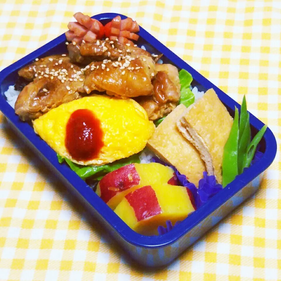 Snapdishの料理写真:息子のお弁当(のっけ弁)|かあたん(元ポップン)さん