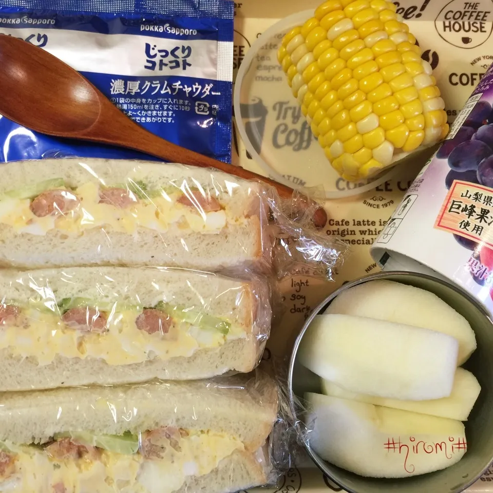 Snapdishの料理写真:8/28(日) 昼食☀️お弁当🍱|♡Hiromi Shimatani♡さん