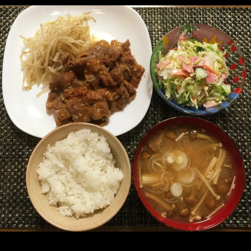 2/29(月) 夕食🍽牛カルビ焼肉🐮|♡Hiromi Shimatani♡さん