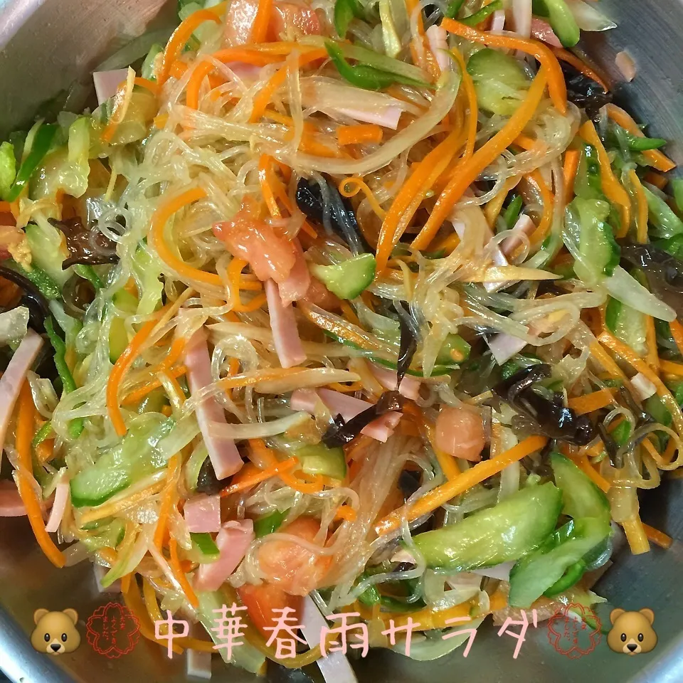 Snapdishの料理写真:11/16(月) 夕食 中華春雨サラダ(#^.^#)|♡Hiromi Shimatani♡さん