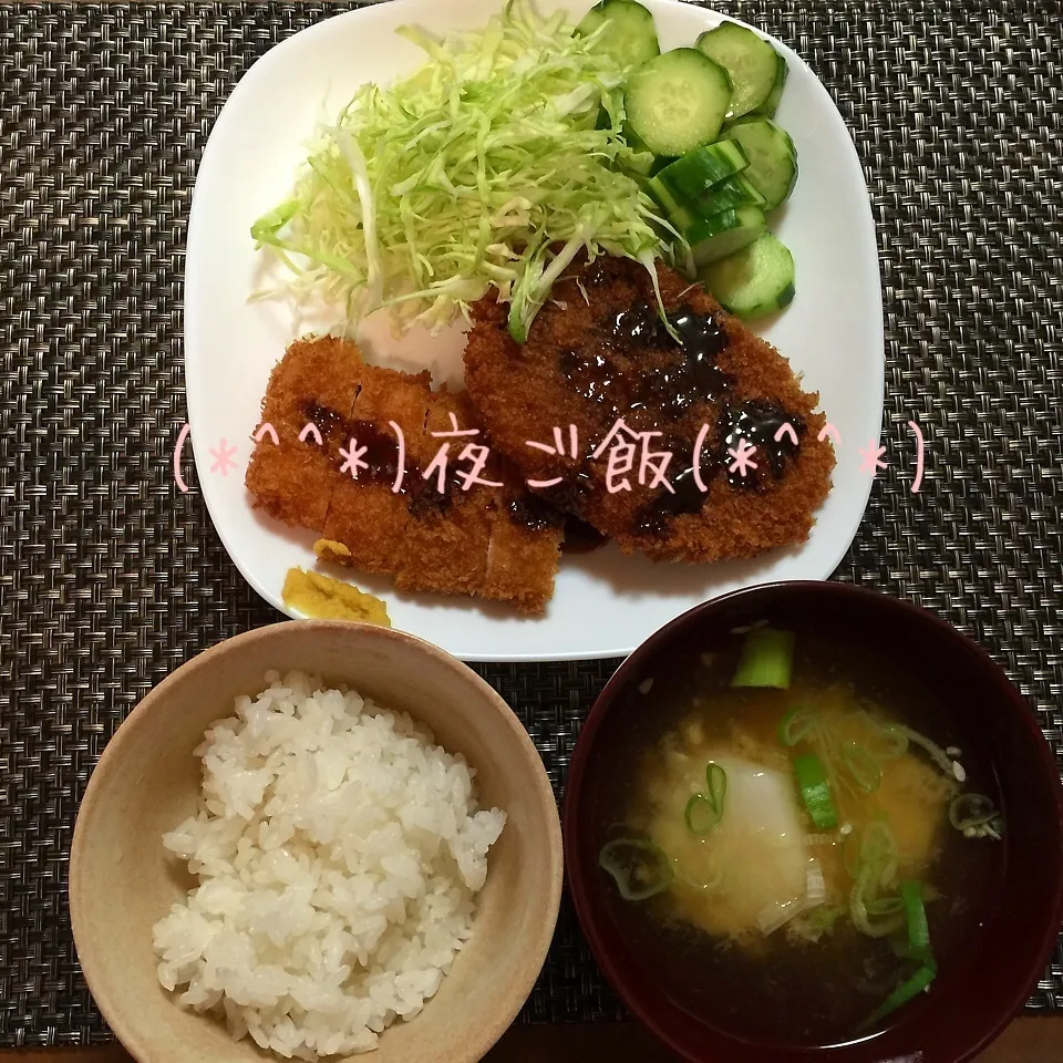 10/28(水) 夕食 ロースカツとメンチカツ|♡Hiromi Shimatani♡さん