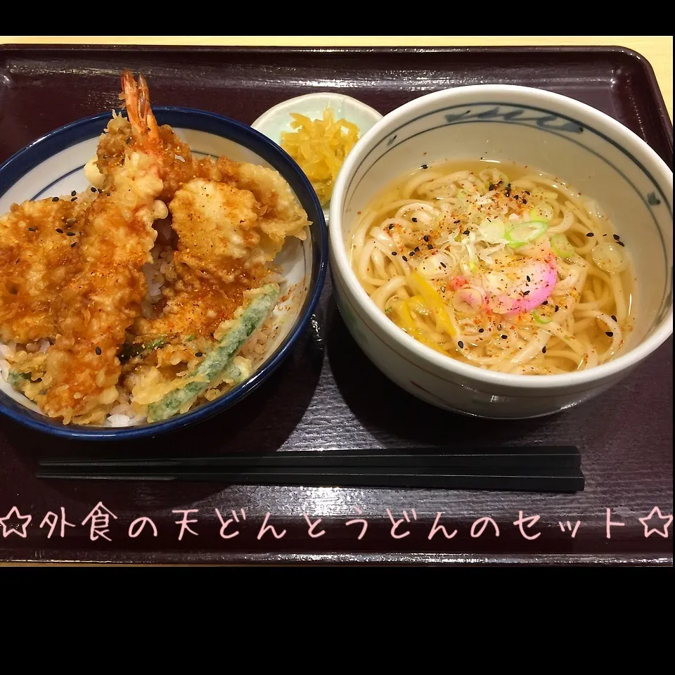 10/7(水) 夕食 外食 天丼と小うどん(*^^*)|♡Hiromi Shimatani♡さん