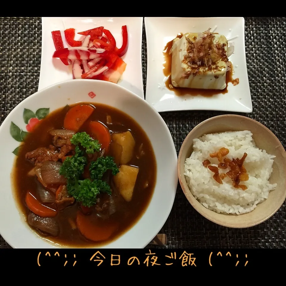 Snapdishの料理写真:9/29(火) 夕食 ポークシチュー|♡Hiromi Shimatani♡さん