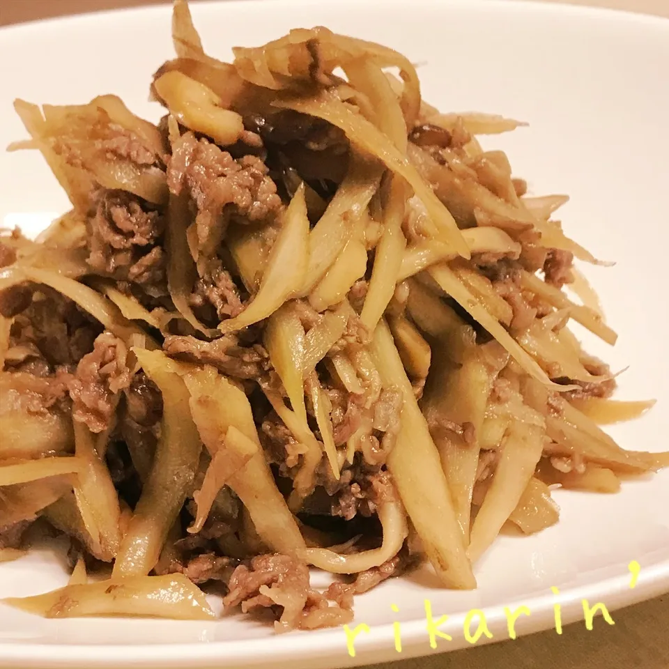 まねっこ⭐︎ゴボウと牛肉の佃煮|リカさん