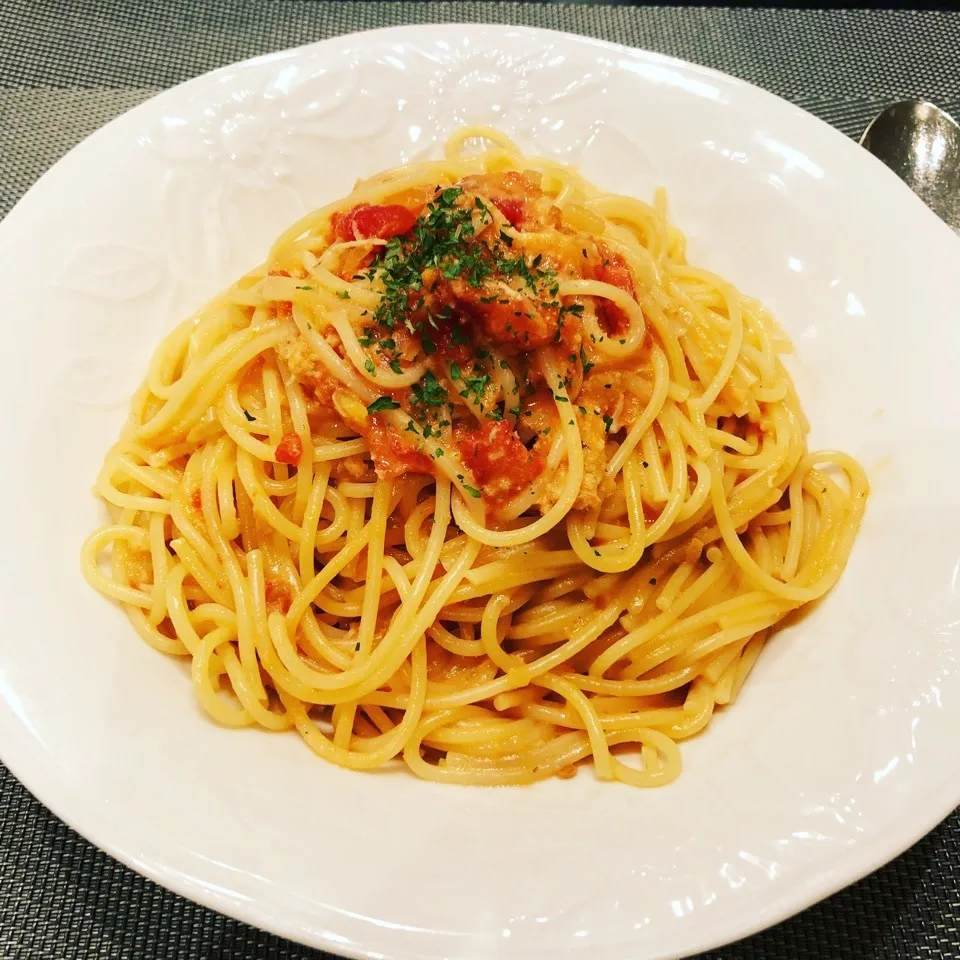 蟹のトマトクリームソースパスタ🍝|kayononさん