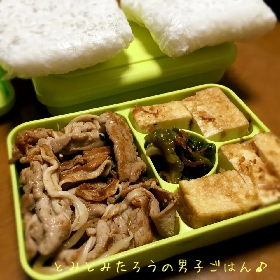 茶色い弁当男子！生姜焼き弁当〜♪|とみとみたろうの男子ごはん♪さん