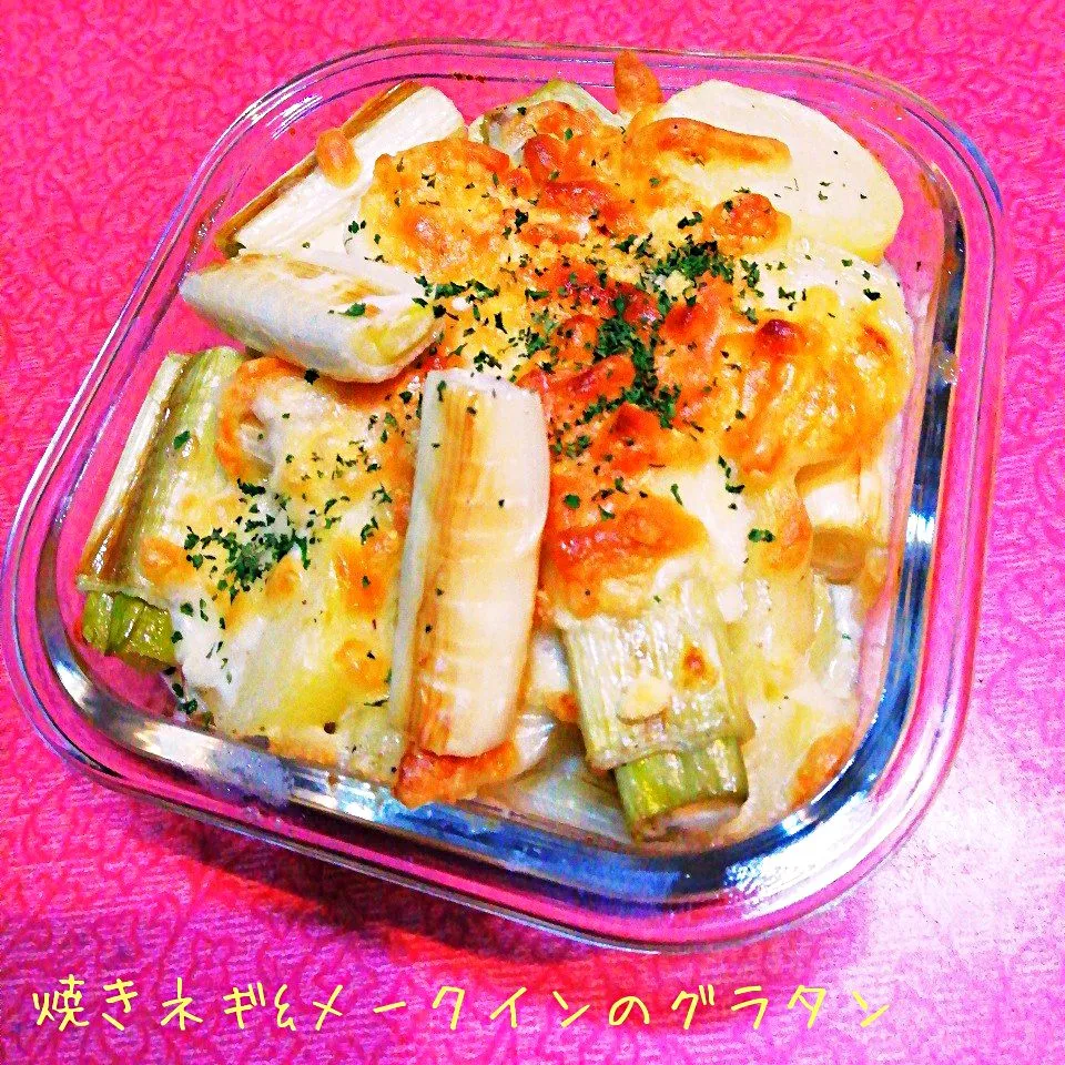 バター&小麦粉不要🔷焼きネギ&🥔メークインのグラタン🔷|@きなこさん