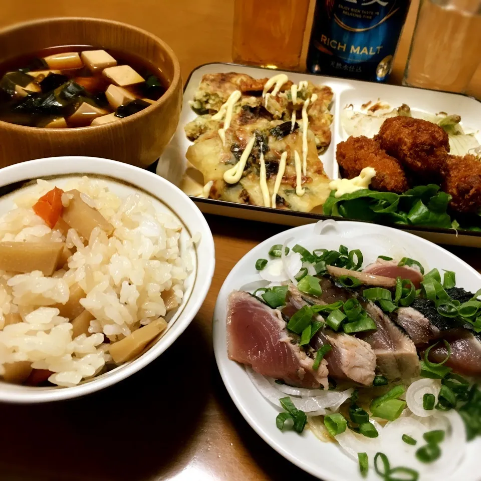 Snapdishの料理写真:豪華な夕食に…|とみとみたろうの男子ごはん♪さん