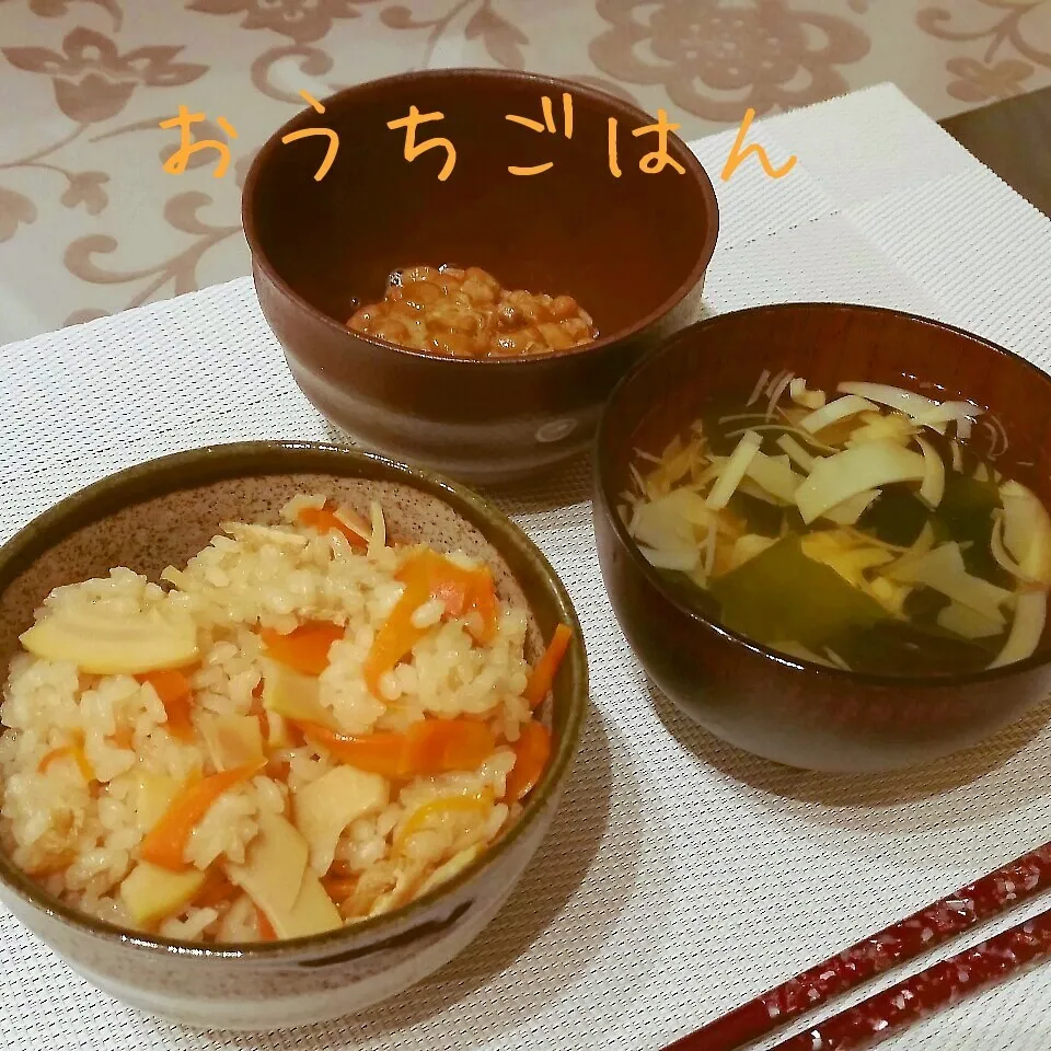 タケノコご飯と若竹汁～|kayononさん