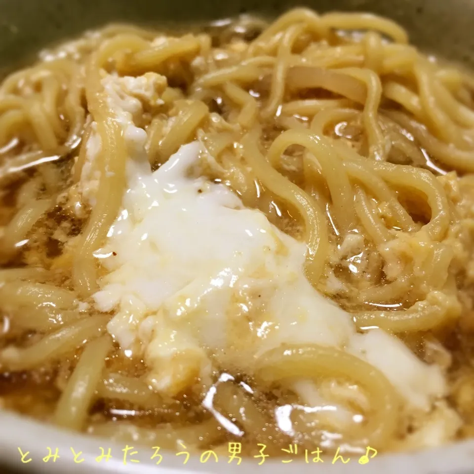 Snapdishの料理写真:卵ラーメン♪|とみとみたろうの男子ごはん♪さん